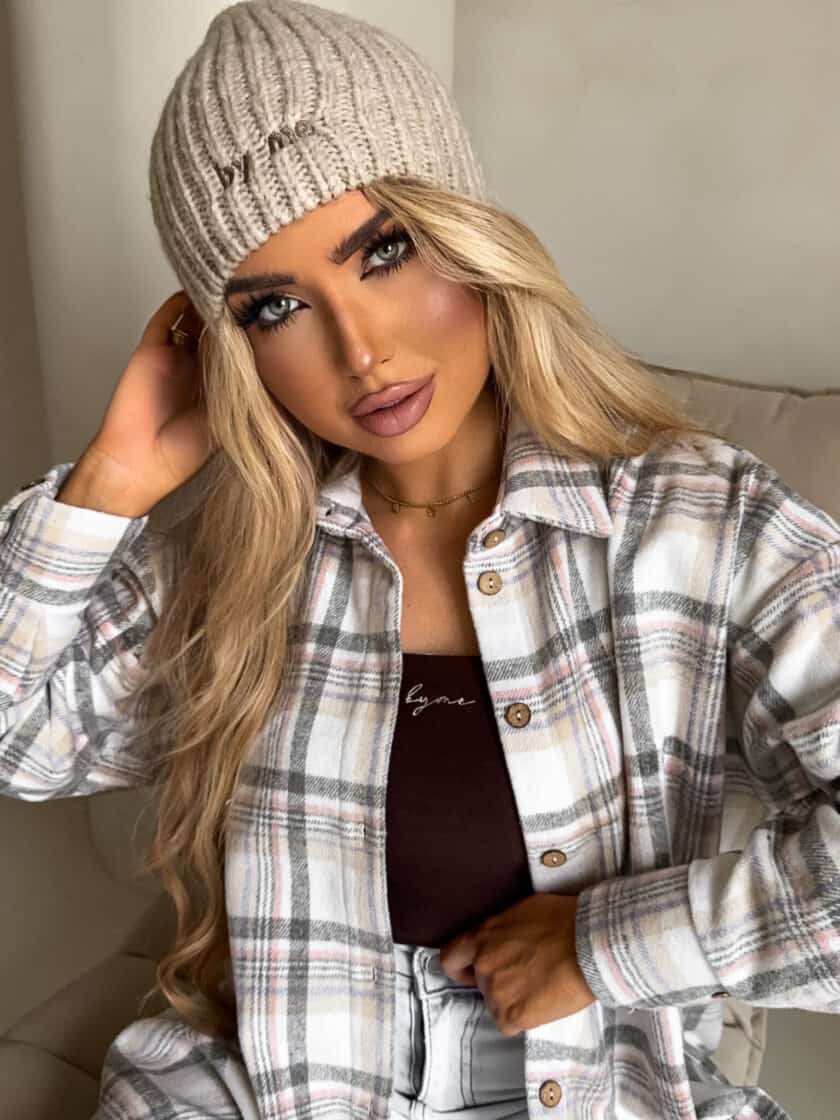 Koszula KRATA - szaro-beżowa - obrazek 6