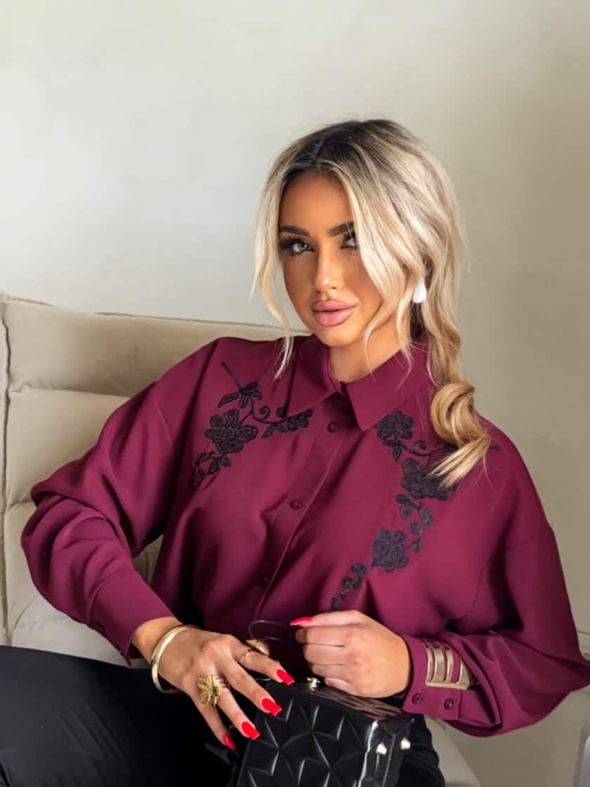 Koszula CHARLOTTE - bordo - obrazek 2