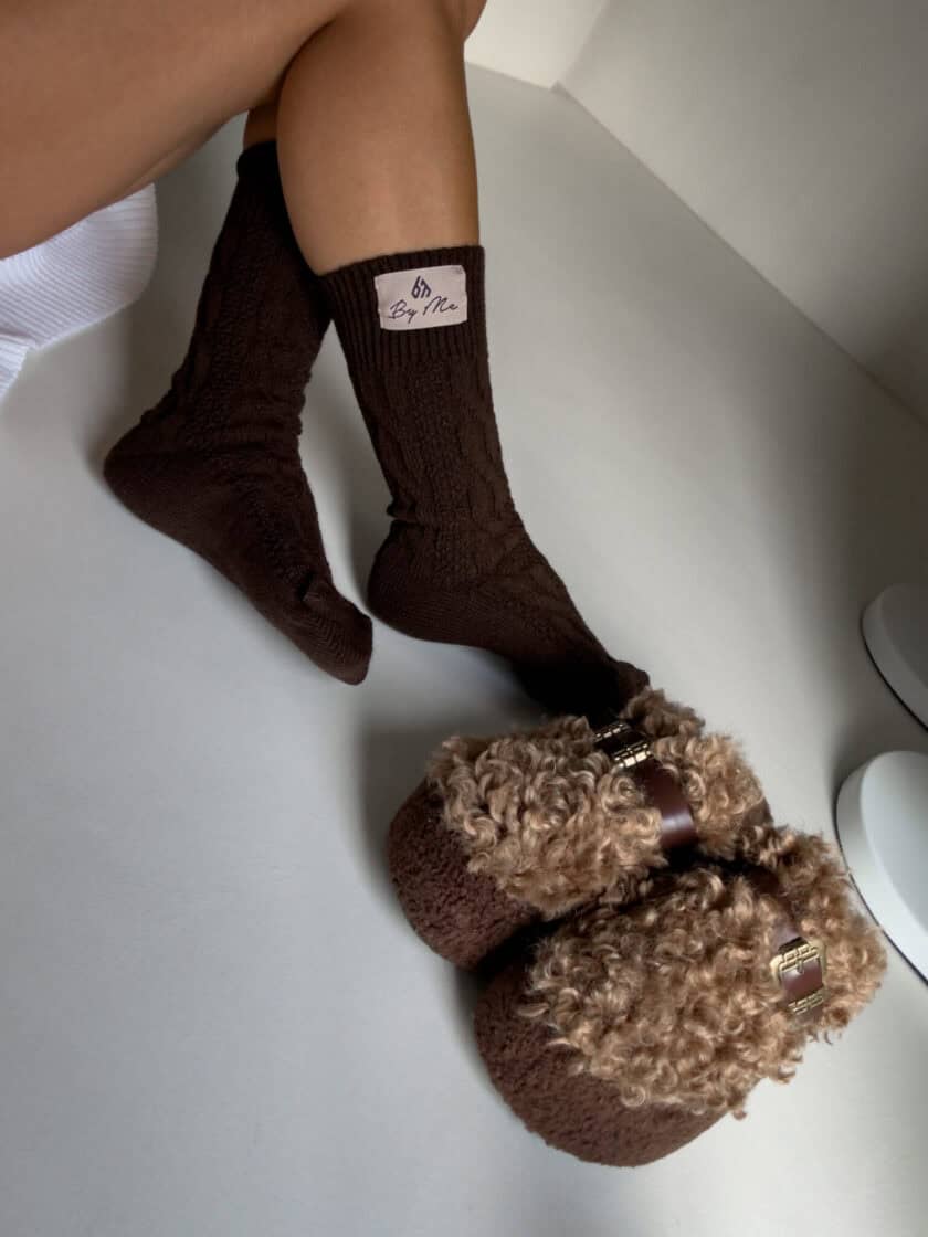 Skarpety WOOL – czekoladowe - obrazek 6