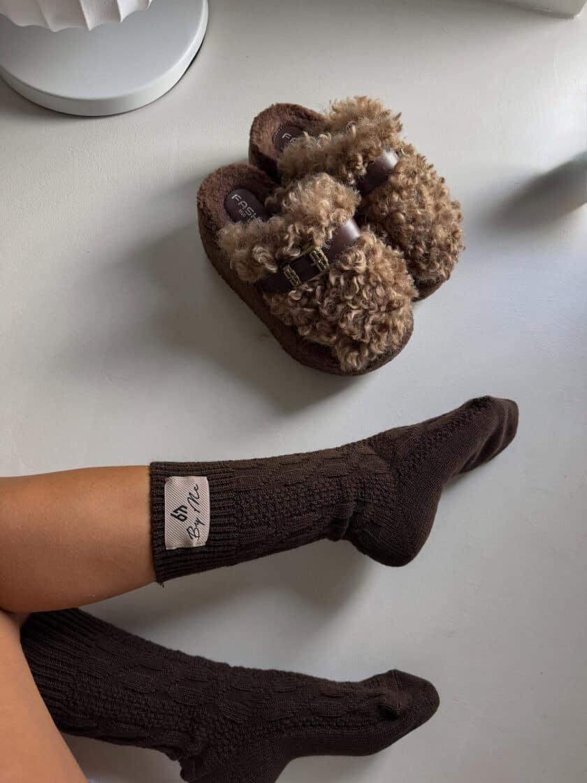 Skarpety WOOL – czekoladowe - obrazek 4