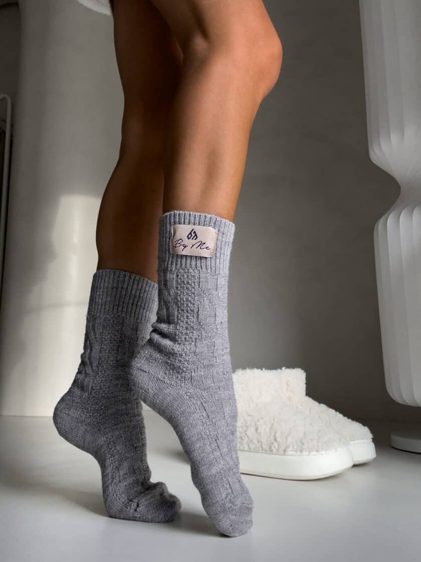 Skarpety WOOL – szare - obrazek 4