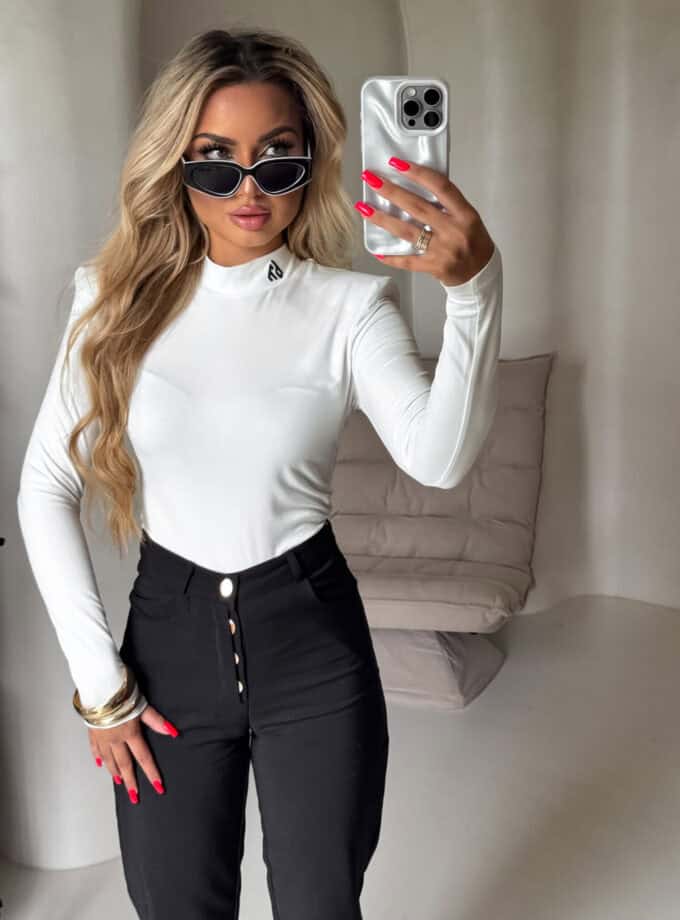 Bluzka MIRELLA logo – ecru