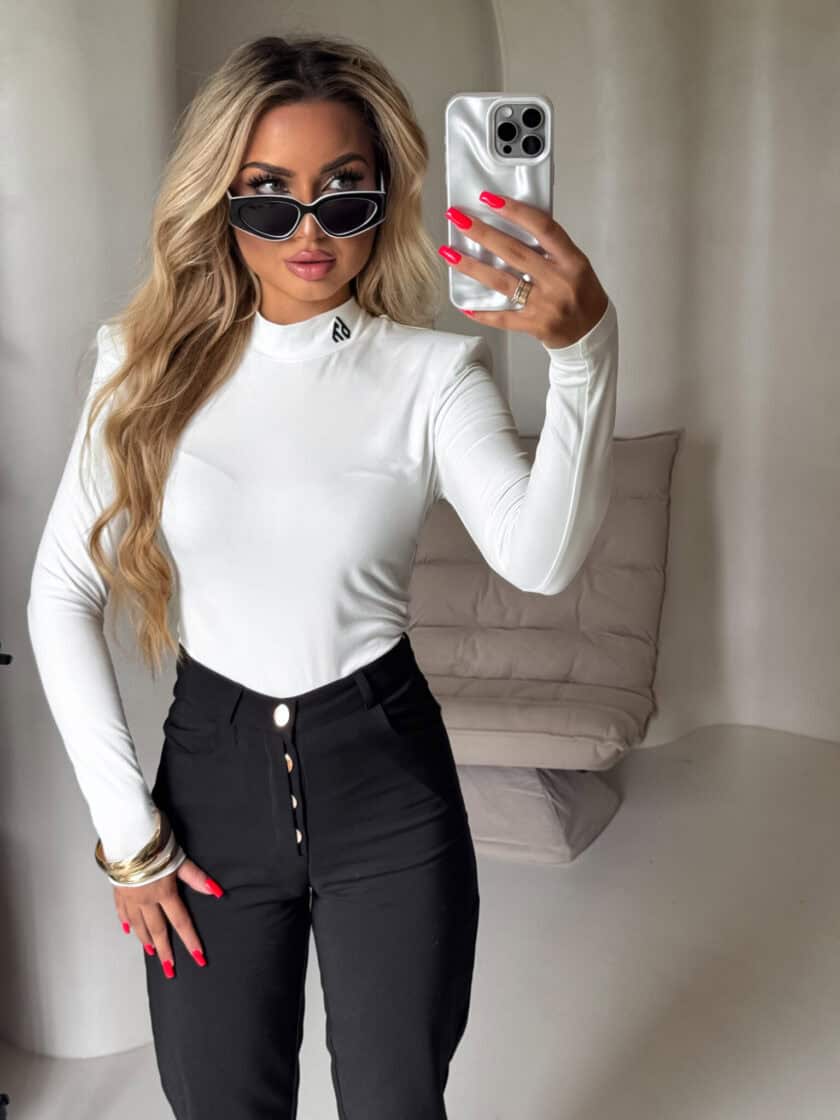 Bluzka MIRELLA logo – ecru