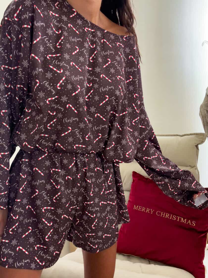 Piżamka CHRISTMAS DOSTĘPNE OD 04.12- czekoladowa - obrazek 7