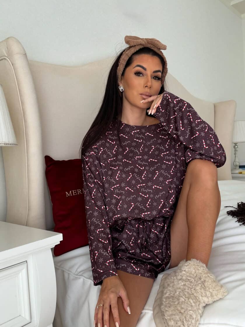 Piżamka CHRISTMAS DOSTĘPNE OD 04.12- czekoladowa - obrazek 10