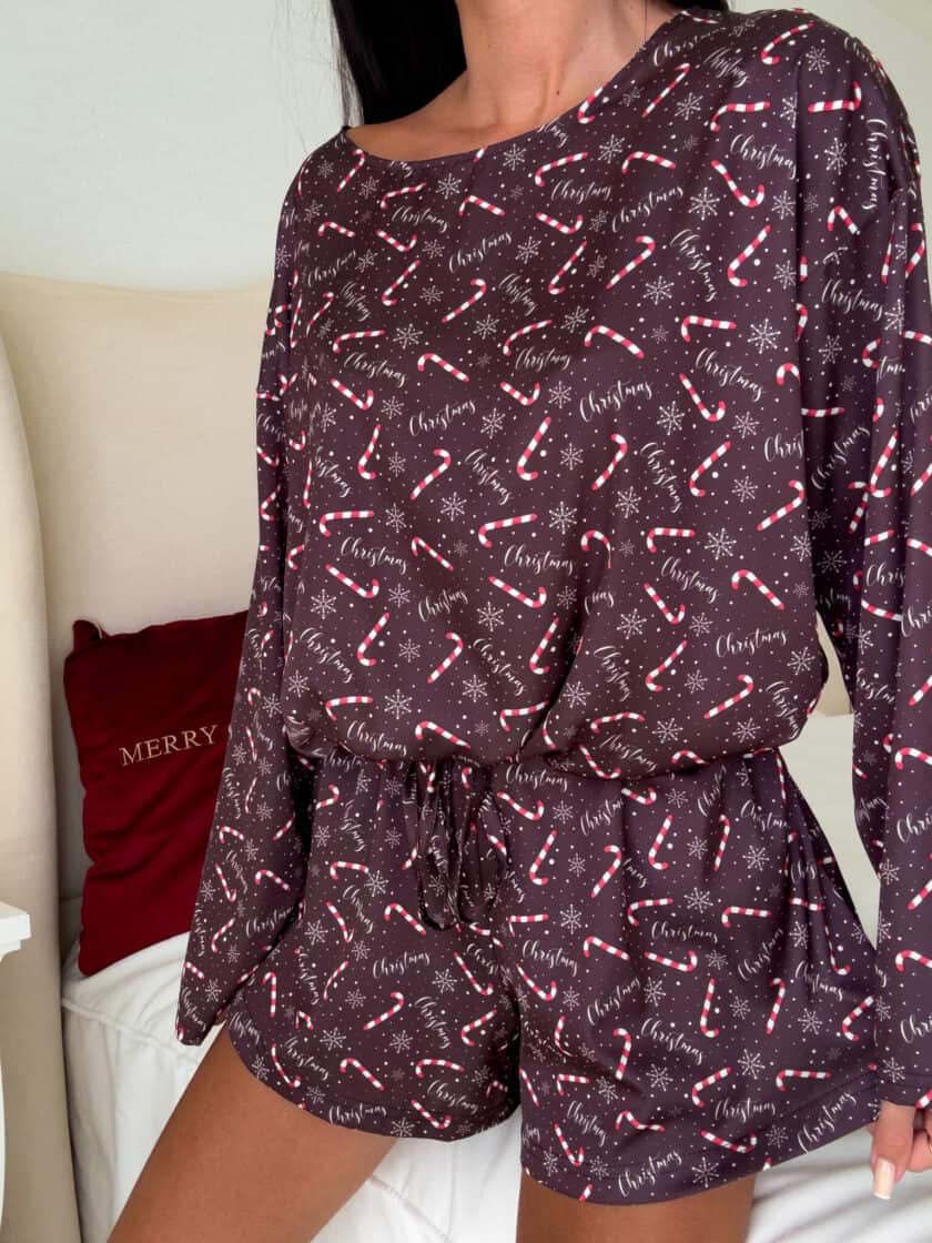 Piżamka CHRISTMAS DOSTĘPNE OD 04.12- czekoladowa - obrazek 13