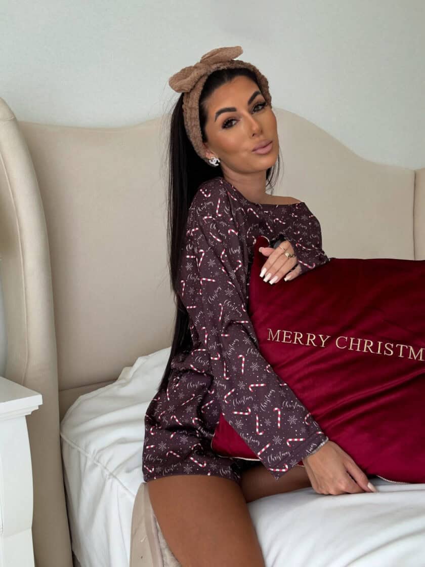 Piżamka CHRISTMAS DOSTĘPNE OD 04.12- czekoladowa - obrazek 3