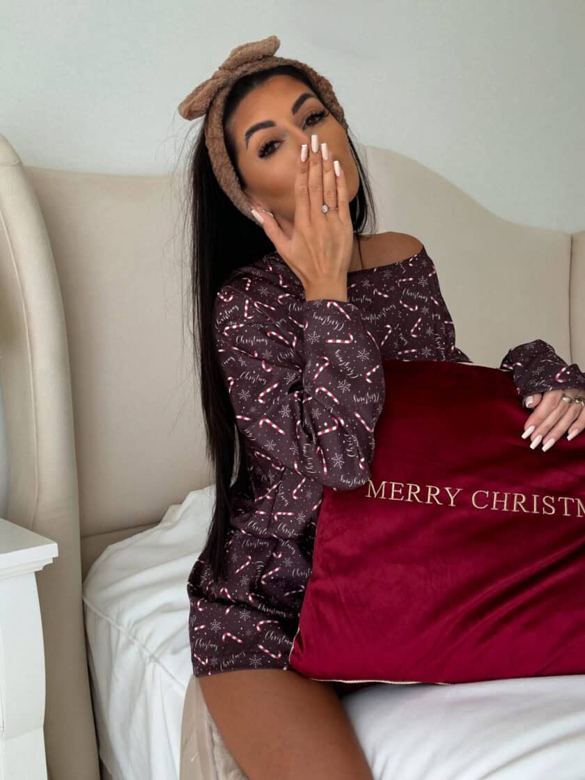 Piżamka CHRISTMAS DOSTĘPNE OD 04.12- czekoladowa - obrazek 5