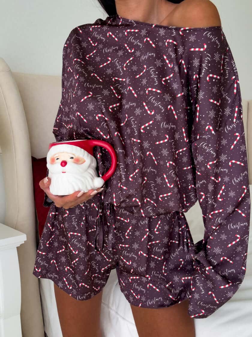 Piżamka CHRISTMAS DOSTĘPNE OD 04.12- czekoladowa - obrazek 9