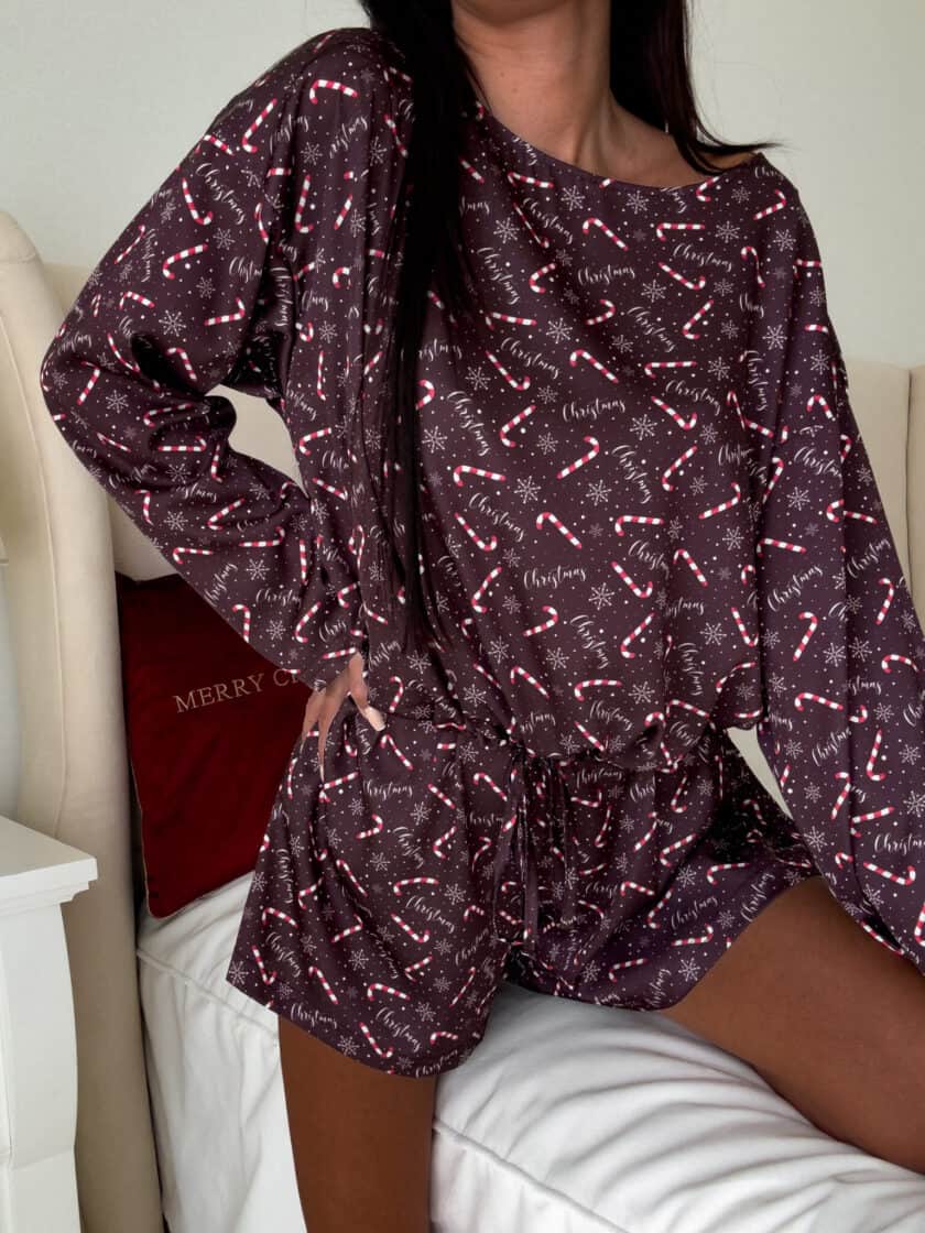 Piżamka CHRISTMAS DOSTĘPNE OD 04.12- czekoladowa - obrazek 17