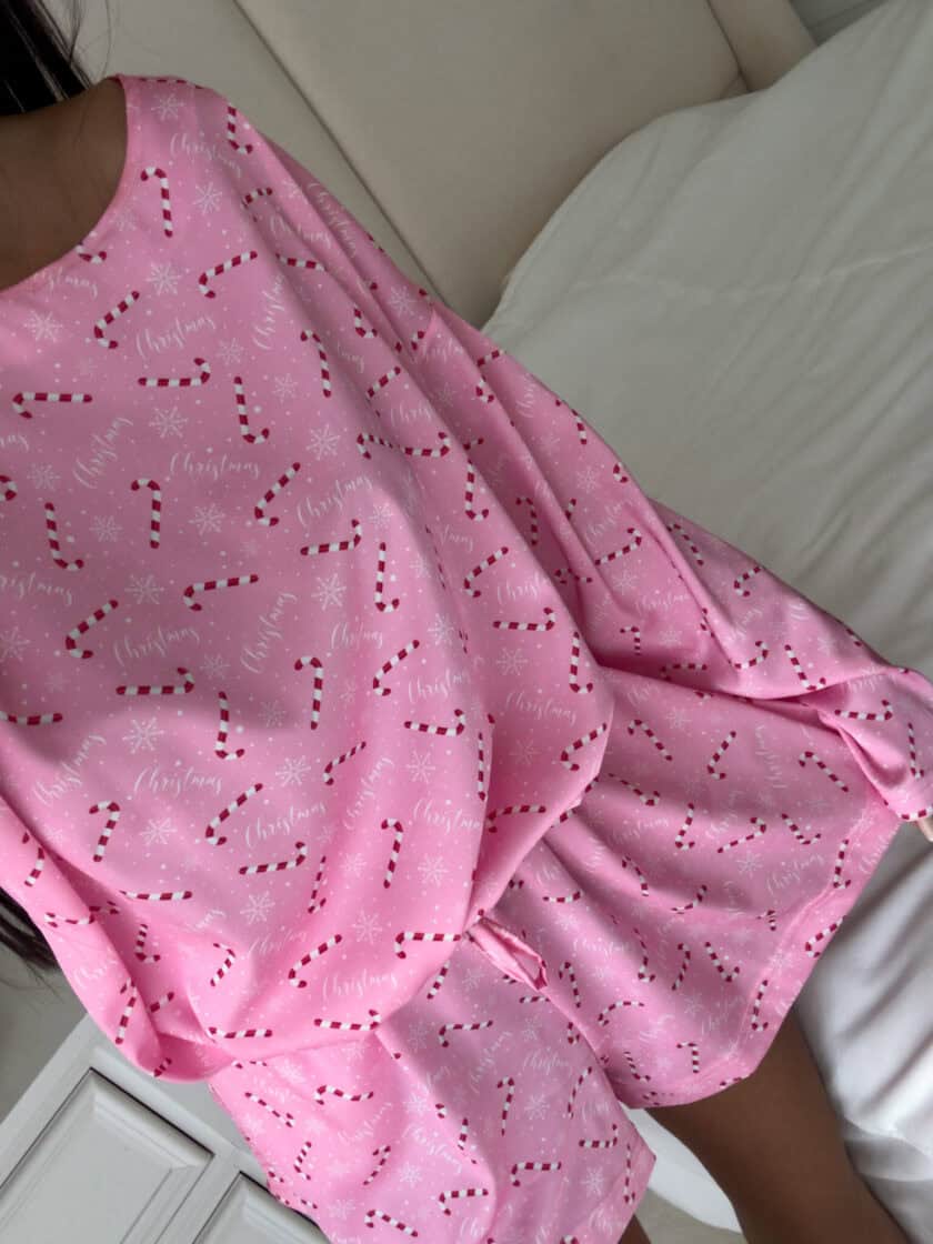 Piżamka CHRISTMAS - różowa - obrazek 6