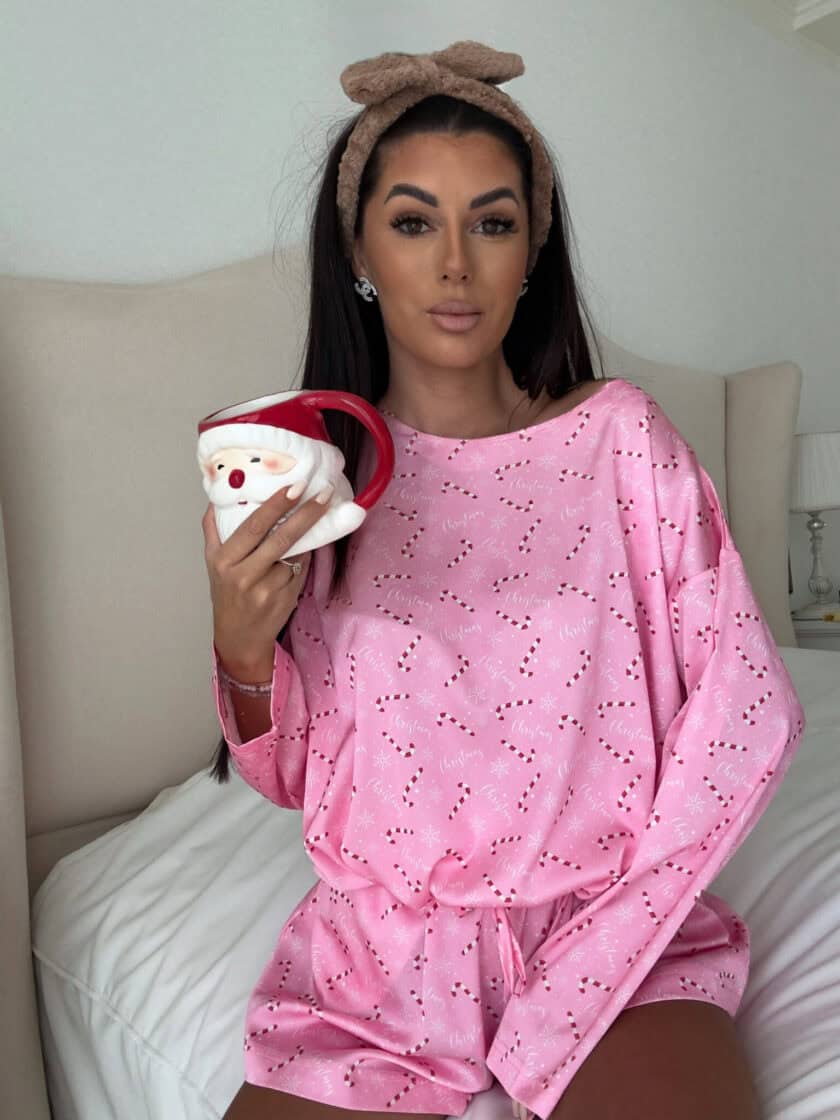 Piżamka CHRISTMAS - różowa - obrazek 9