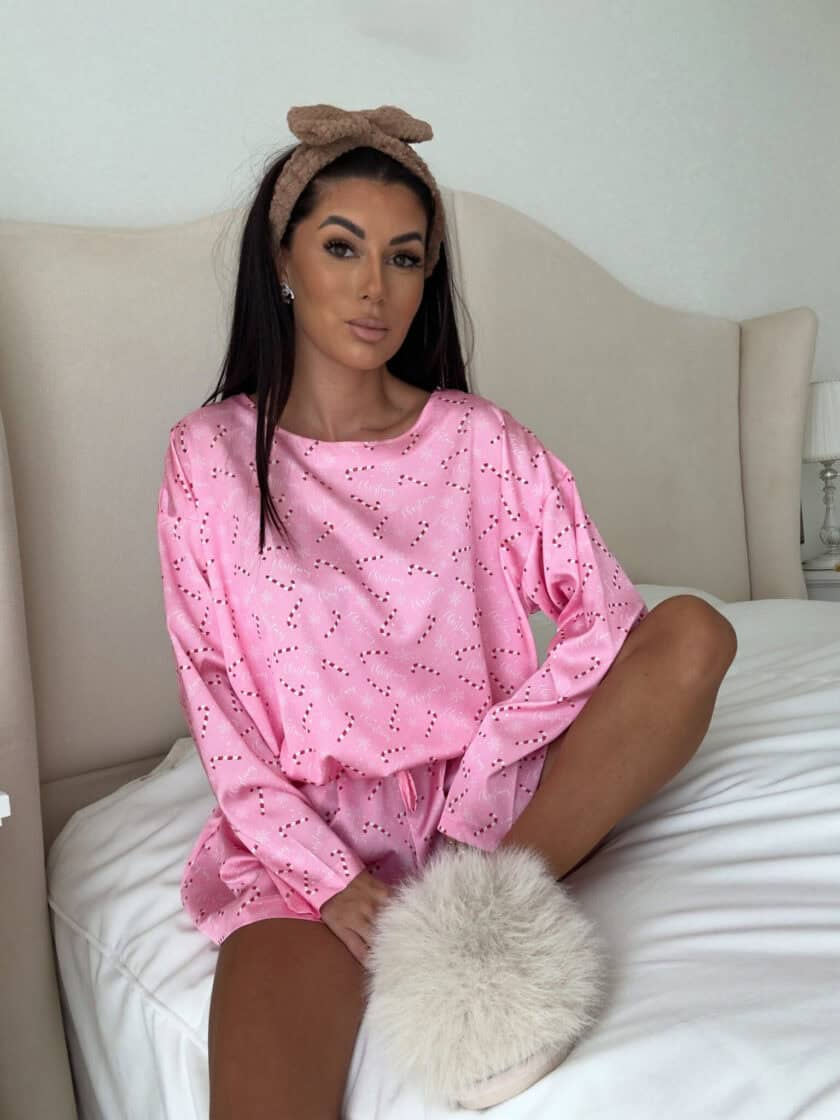 Piżamka CHRISTMAS - różowa - obrazek 3