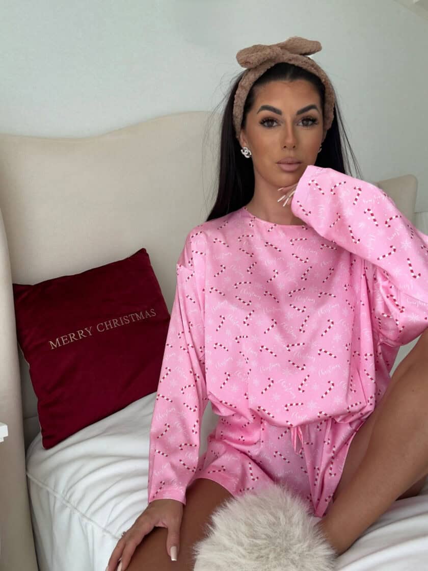 Piżamka CHRISTMAS - różowa - obrazek 5