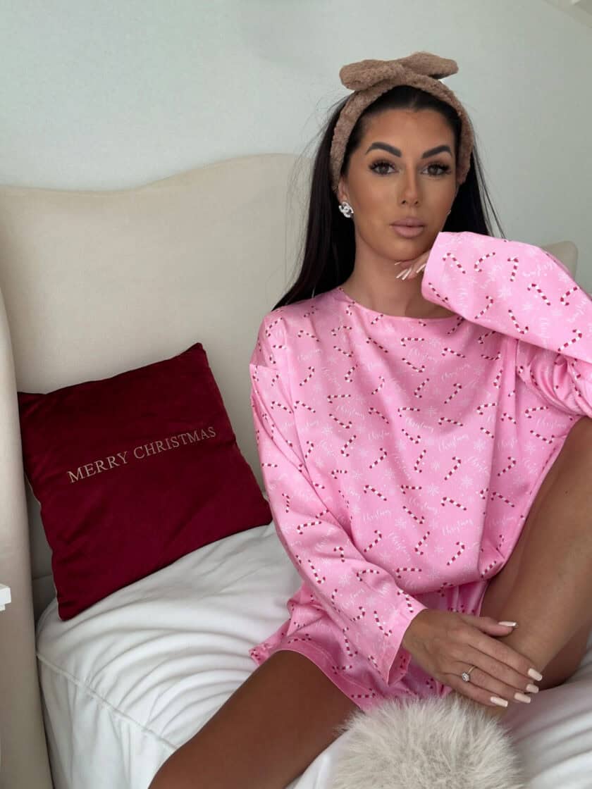 Piżamka CHRISTMAS - różowa - obrazek 13