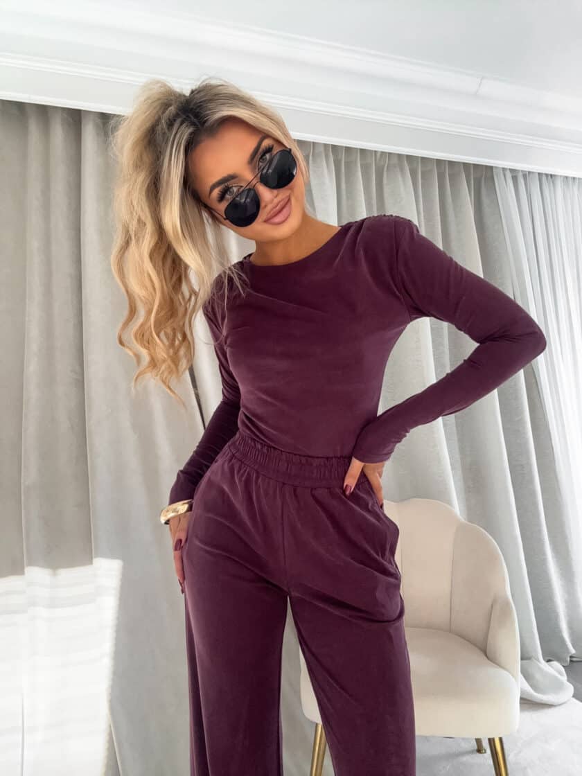 Bluzka LAMIA – bordowa - obrazek 4