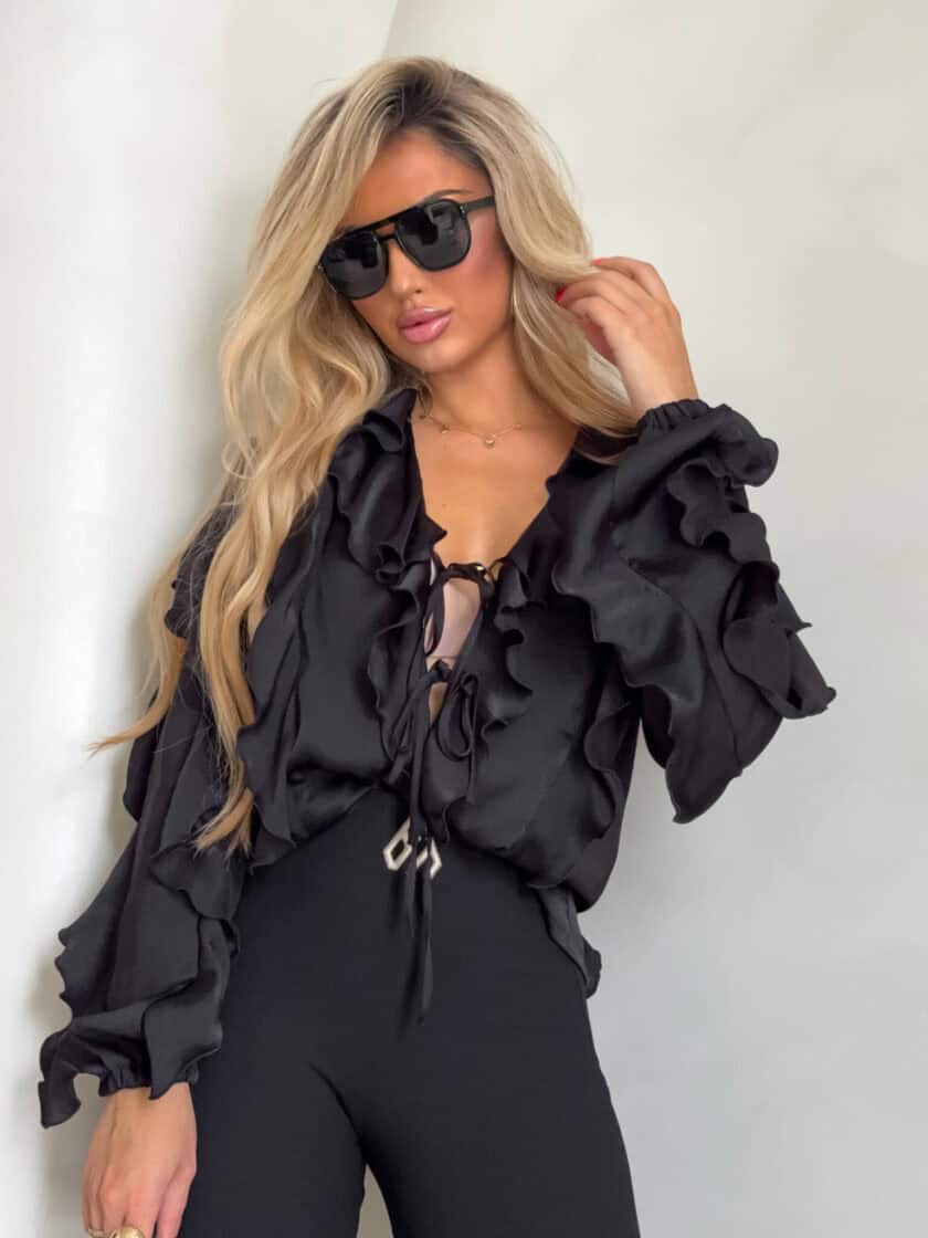 Bluzka COURTNEY - czarna - obrazek 2