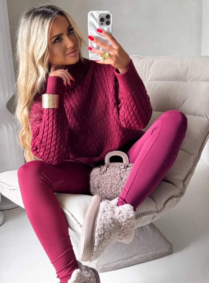 Sweter golf INKO - bordowy