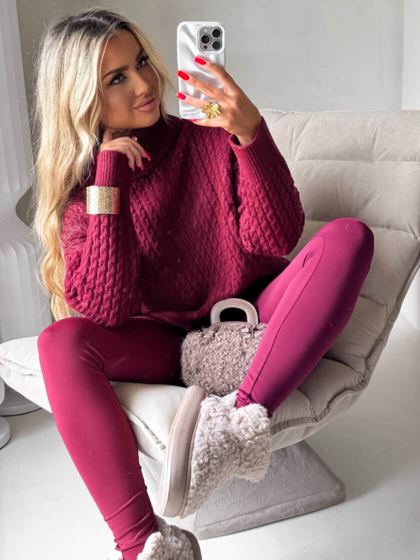 Sweter golf INKO - bordowy