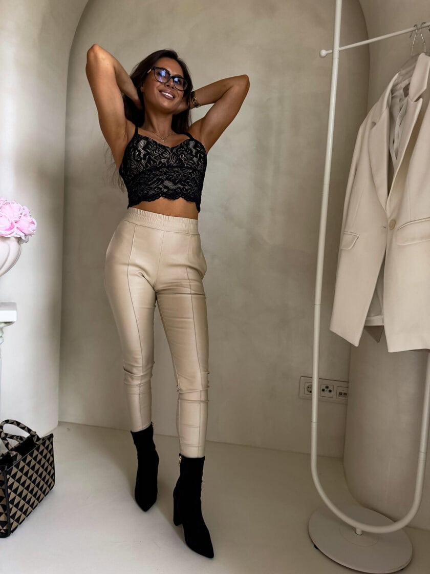 Spodnie ROYAL - złoty beż - obrazek 3