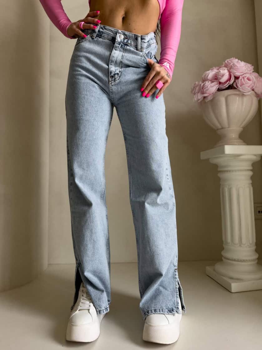 Jeansy FLARED – dark jeans - obrazek 3