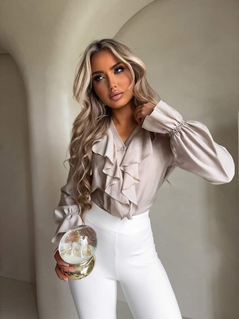 Bluzka ZARRA - jasny beż - obrazek 6