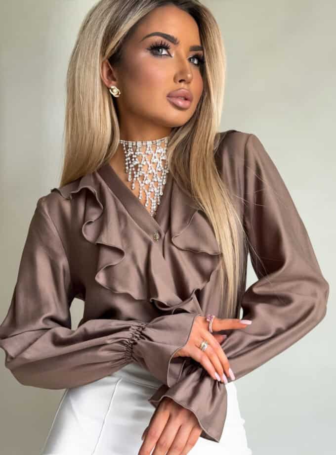 Bluzka ZARRA - mokka