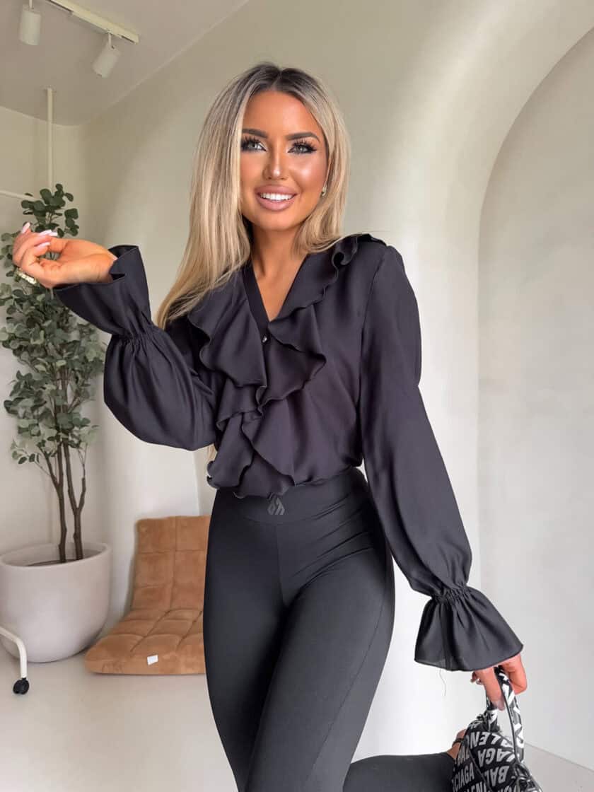 Bluzka ZARRA - czarna - obrazek 2