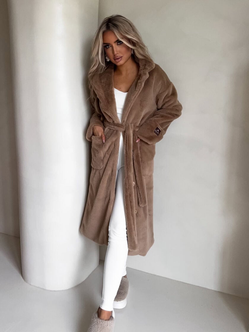 Płaszcz NOELLE – ciepły beż - obrazek 7