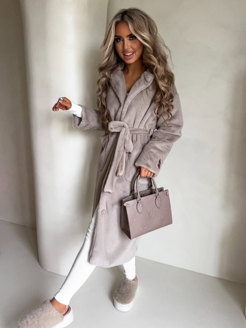 Płaszcz NOELLE – chłodny beż - obrazek 3