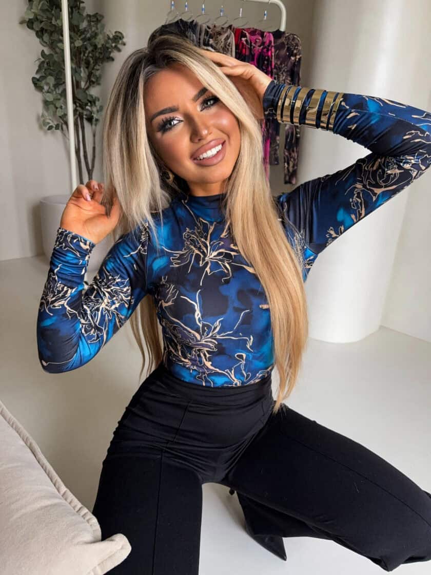 Bluzka SKIN CHAOS – niebieski - obrazek 5