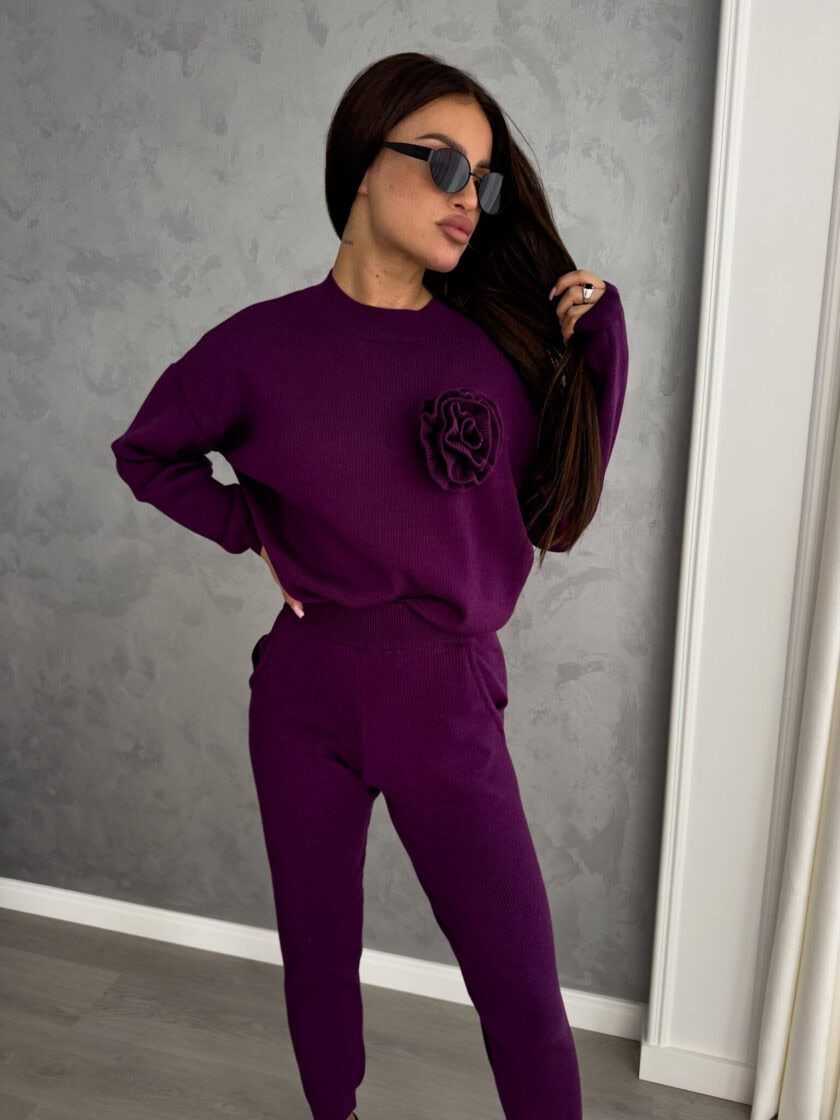 Komplet DELANI LONG – śliwka - obrazek 7