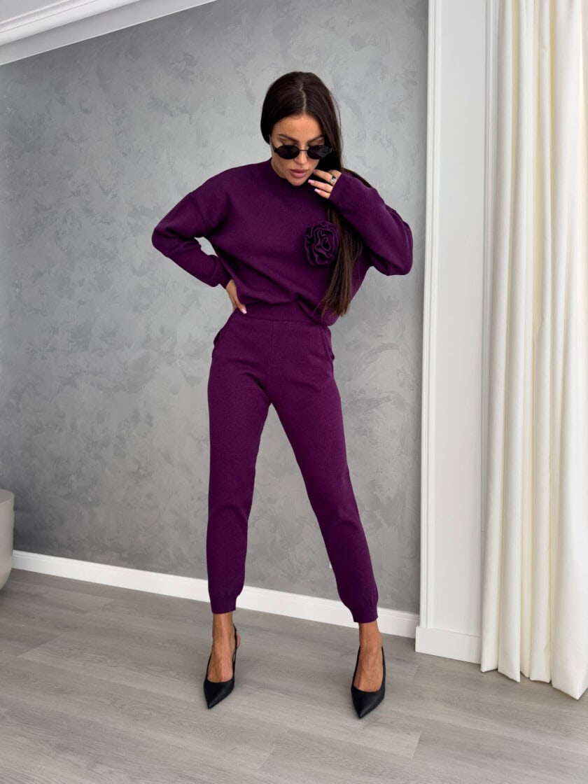 Komplet DELANI LONG – śliwka - obrazek 4