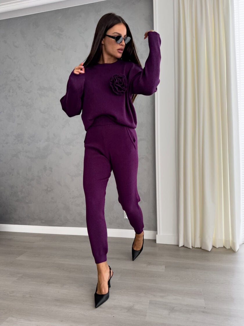 Komplet DELANI LONG – śliwka - obrazek 6