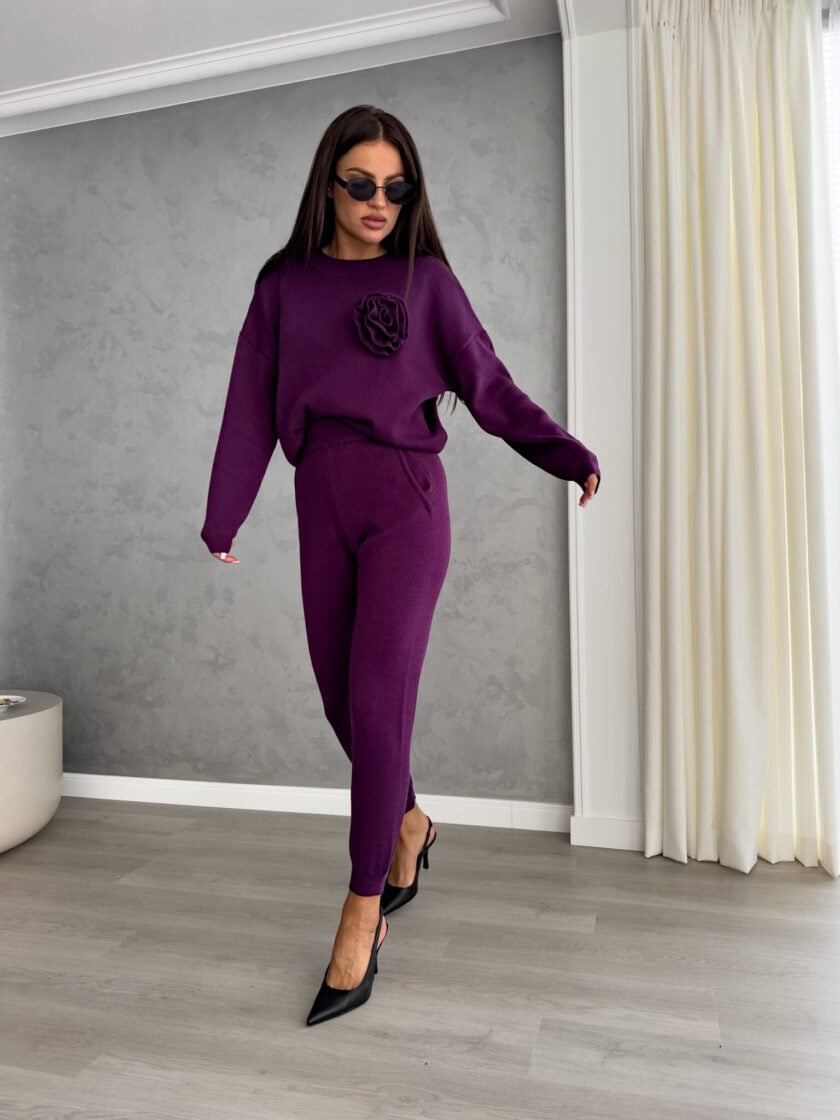 Komplet DELANI LONG – śliwka - obrazek 5