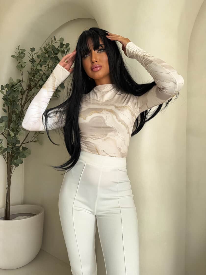 Bluzka SKIN MARMUREK – jasny beż - obrazek 3