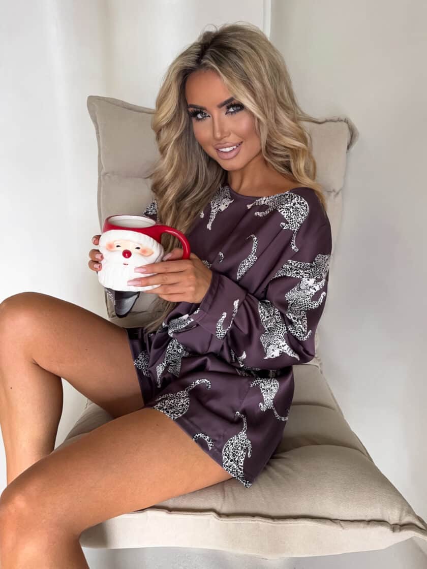 Piżamka LAMPART - czekoladowa - obrazek 3