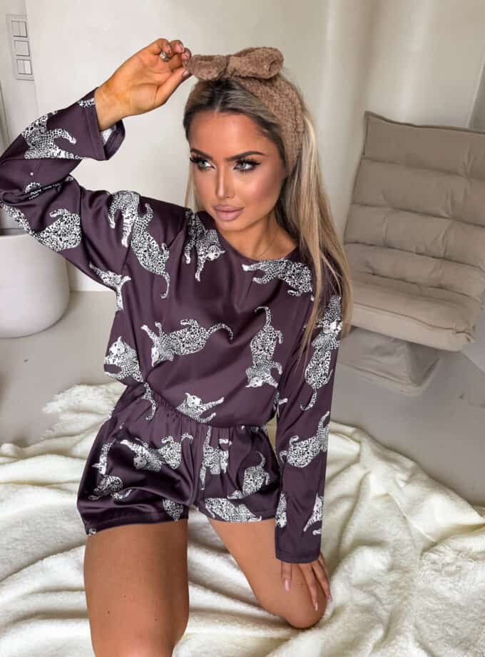 Piżamka LAMPART - czekoladowa