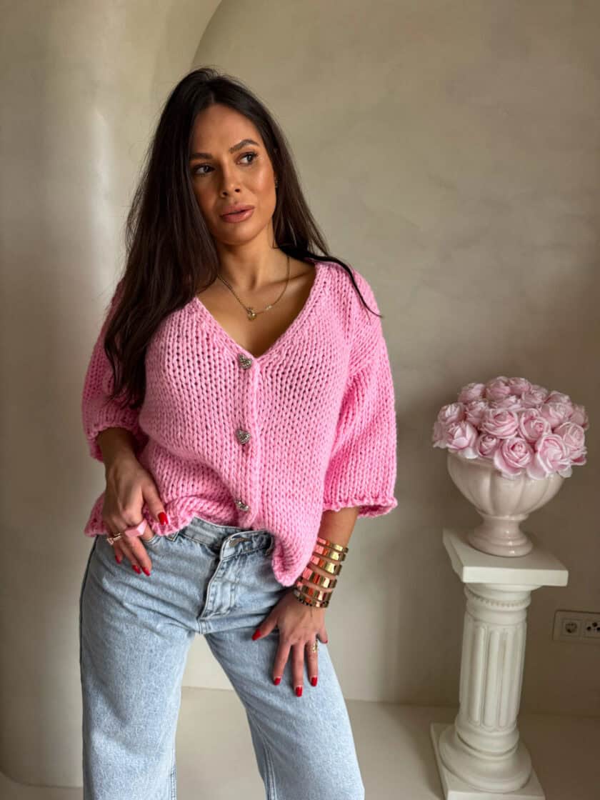 Kardigan ROYAL - różowy - obrazek 14