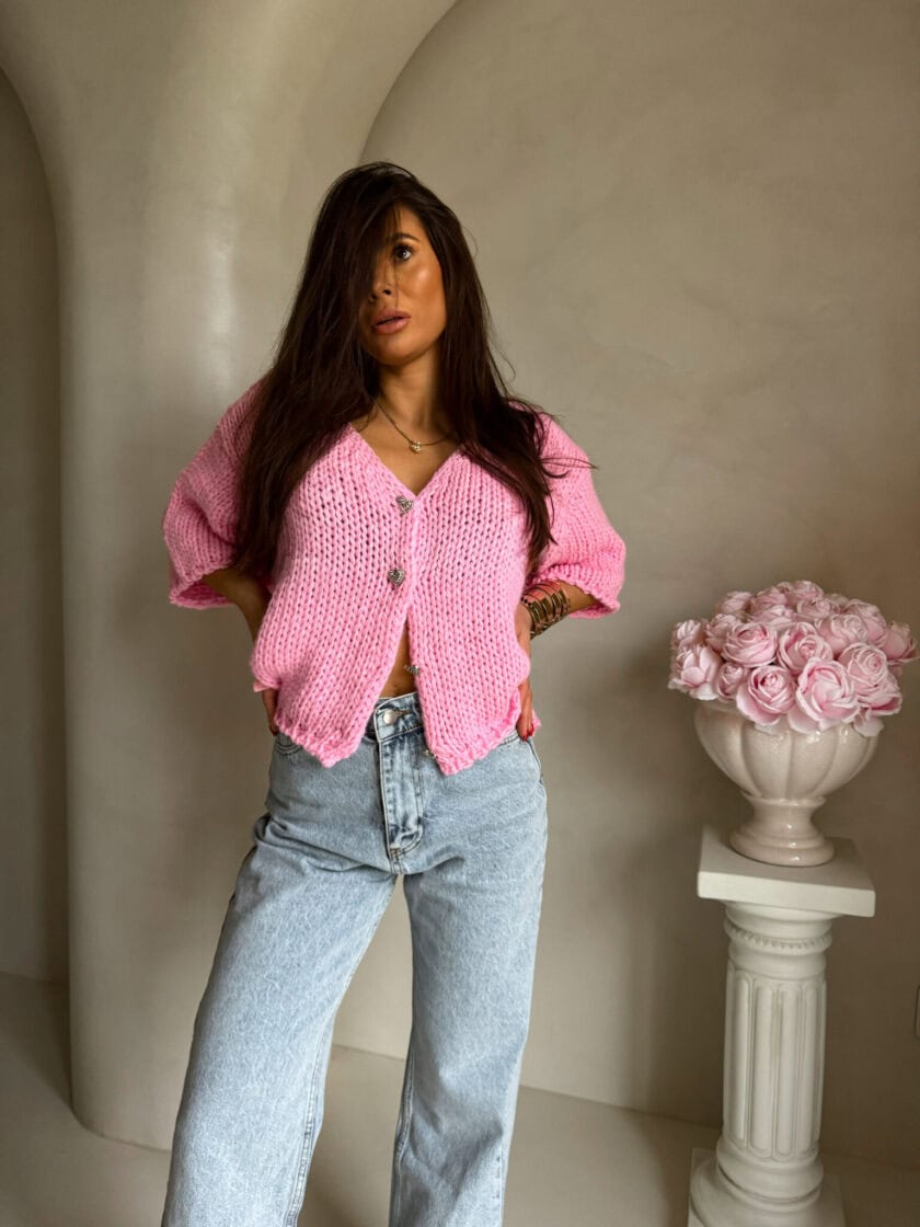 Kardigan ROYAL - różowy - obrazek 19