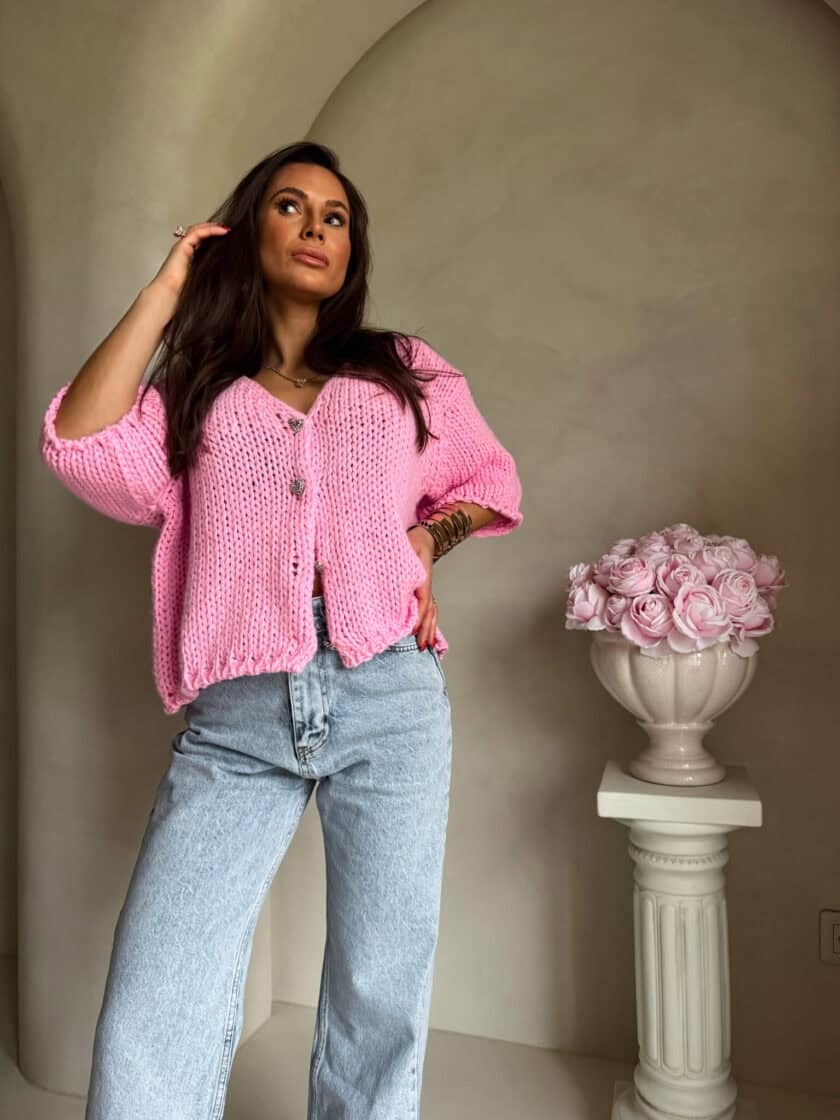 Kardigan ROYAL - różowy - obrazek 20