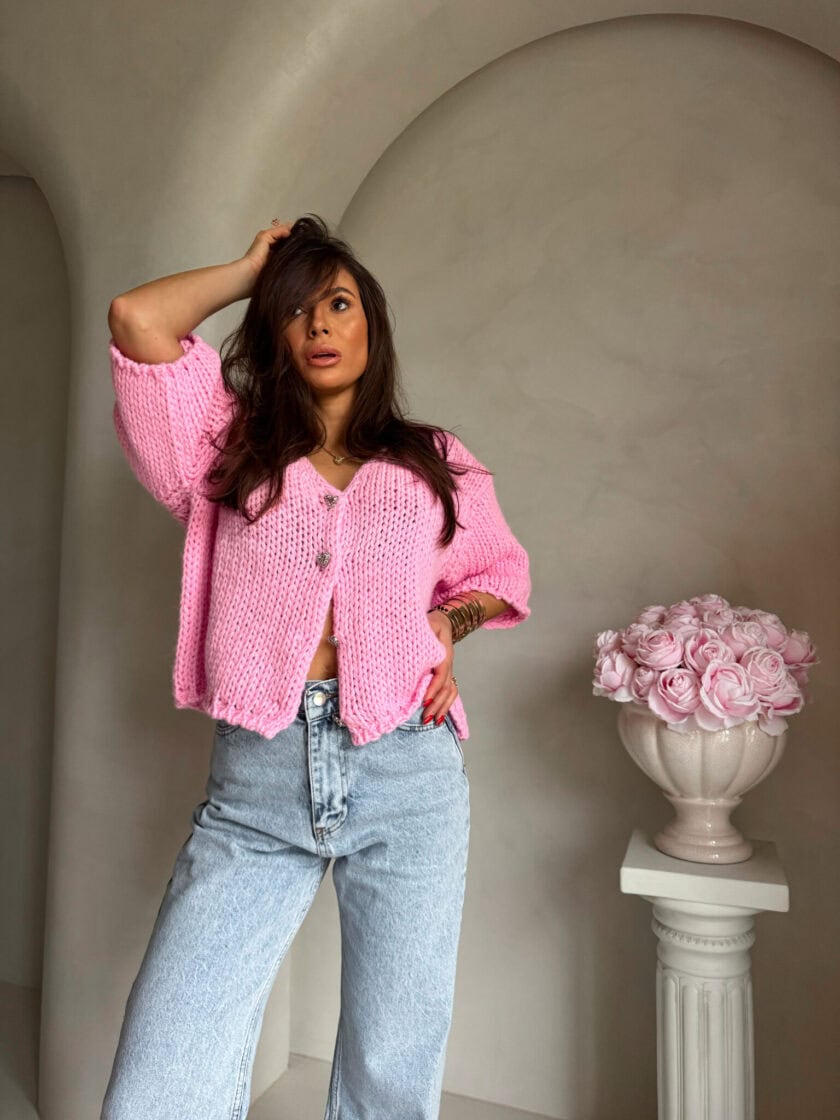 Kardigan ROYAL - różowy - obrazek 21