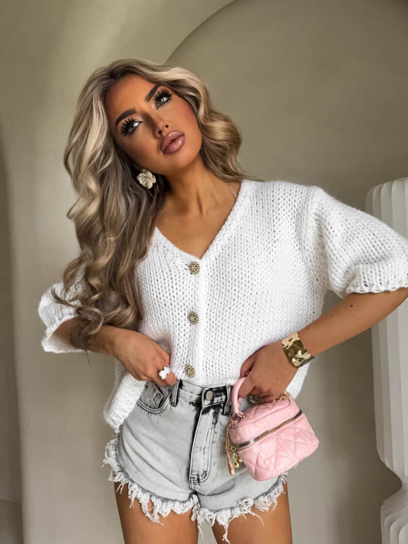 Kardigan ROYAL - ecru - obrazek 2