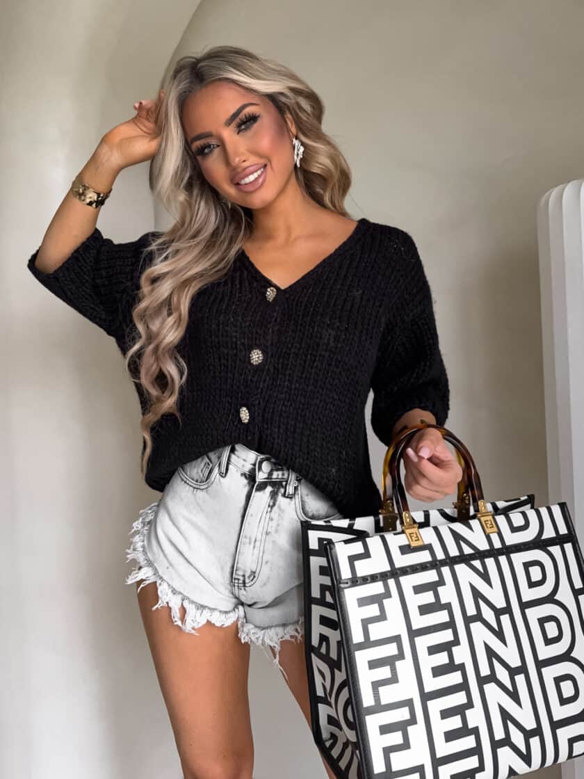 Kardigan ROYAL - czarny - obrazek 4