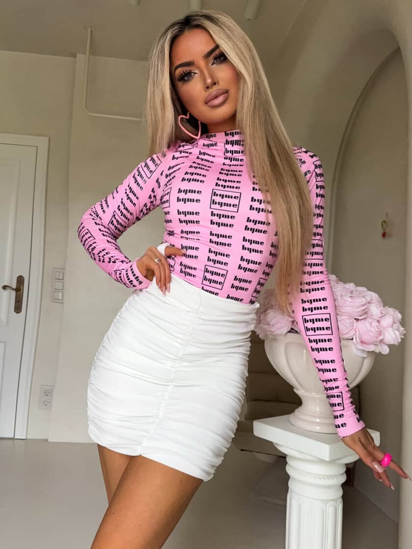 Bluzka SKIN MIU – jasny róż - obrazek 2