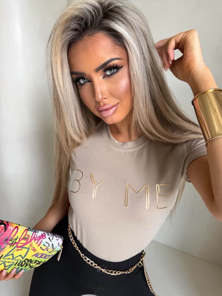 T-shirt CORI - beżowy - obrazek 3