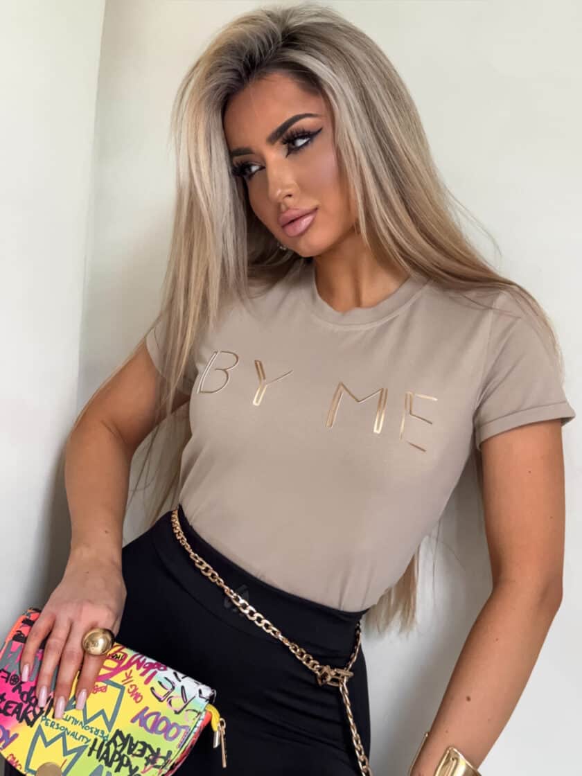 T-shirt CORI - beżowy - obrazek 4