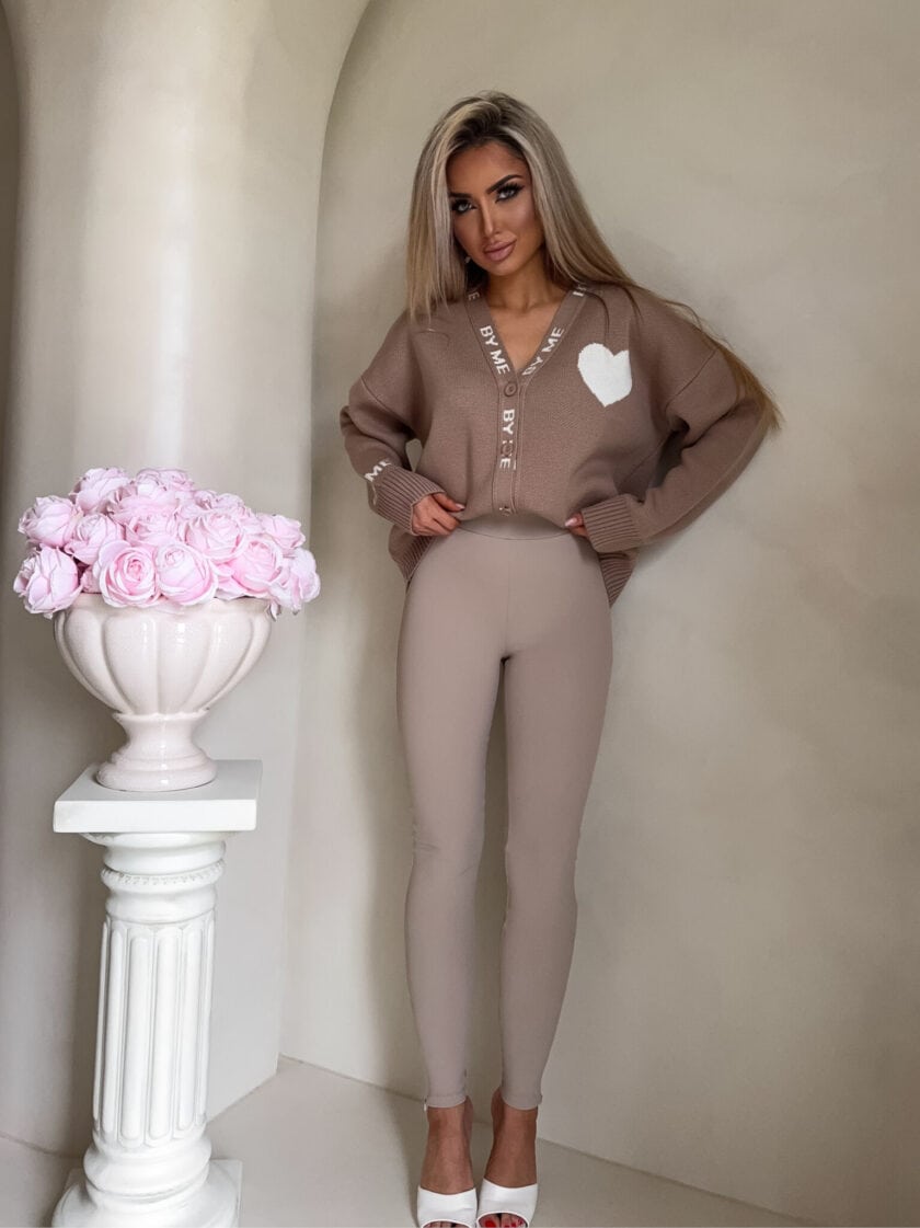 Kardigan SERCA - beżowy - obrazek 10