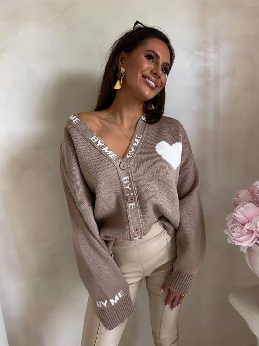 Kardigan SERCA - beżowy - obrazek 3