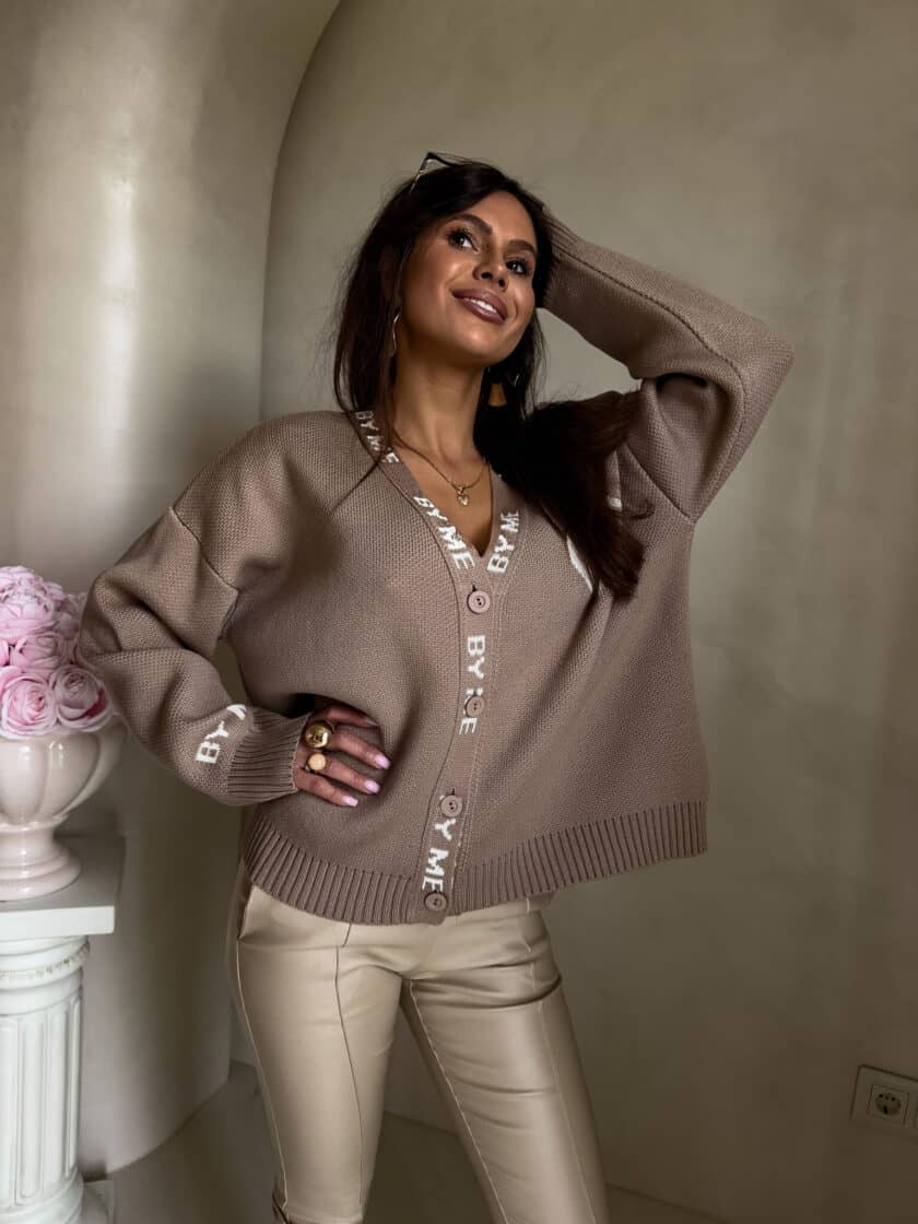 Kardigan SERCA - beżowy - obrazek 13